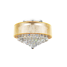 CWI Lighting 5062C24C (Clear + G) - Radiant 12 Light Drum Shade Flush Mount With Chrome Finish